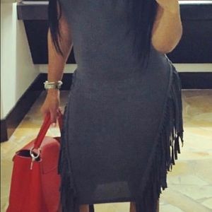 Grey dress 👗 with fringes